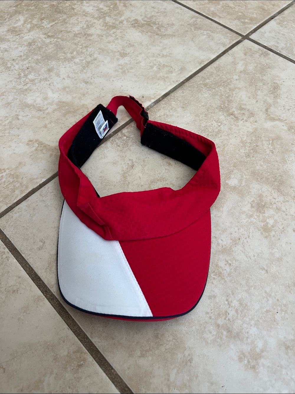Fila Red and White Kids Visor